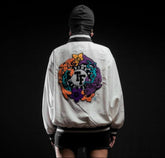 Koi Fish All White Windproof Jacket