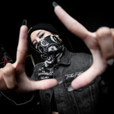 Half Print Denim Jacket