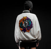 Koi Fish All White Windproof Jacket