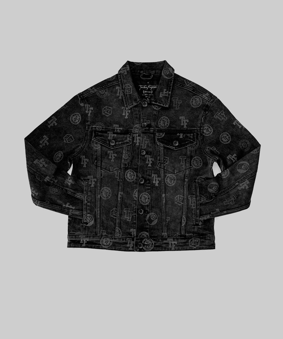 Full Pattern Denim Jacket