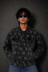 Denim All Over Print jacket - front view