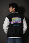 Milk Van Contrast Sleeve Windproof Jacket - back view