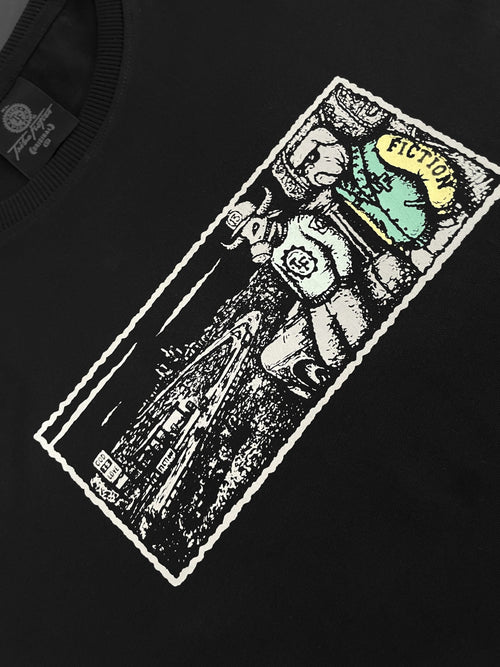 Close-up of the Moo and Mamboo 2 chest panel print