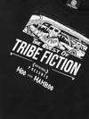 Close-up of The Quest of Tribe Fiction presents Moo and Mamboo chest print